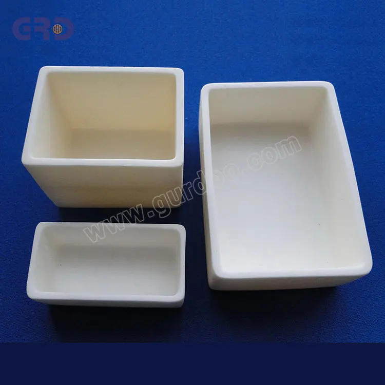 High temperature large alumina ceramic crucible with big size for furnace melting and sintering