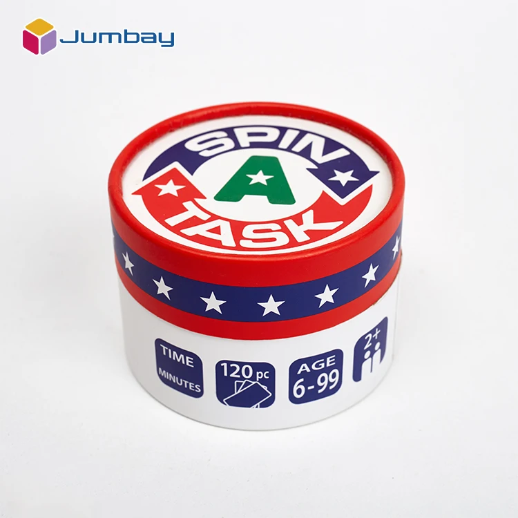 Custom Logo Print Kid Card Game Paper Playing Cards For Kids With Round Holder