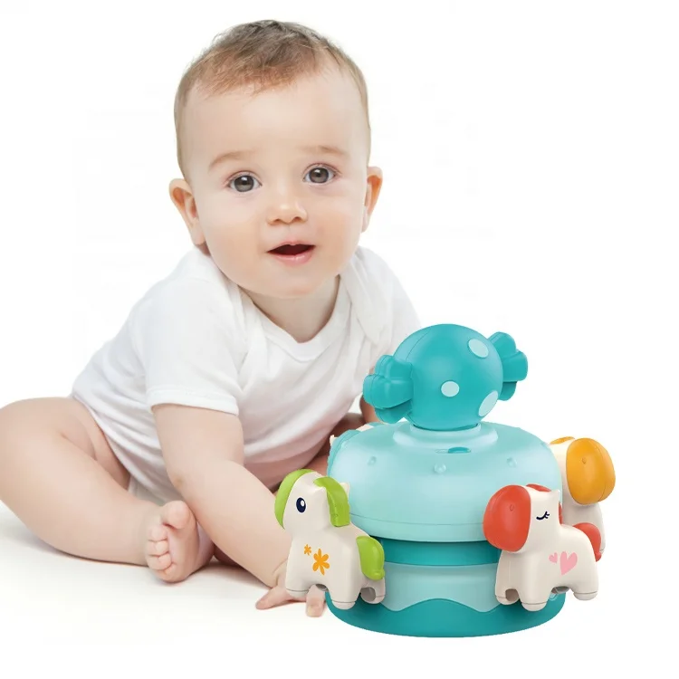 NEW kids toy blue music box cartoon cute horse  help with sleep toys for babies hot selling amazon kids toys for 2023 OEM/ODM