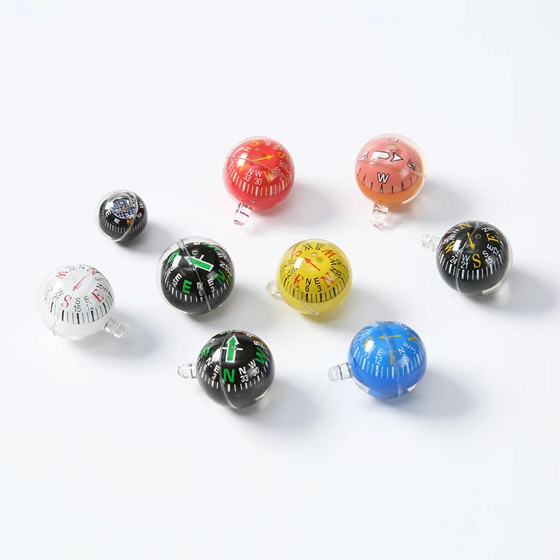 Оптовая продажа автомобильный Сферический компас с присоской уличный разноцветный декоративный пластиковый направляющий шар