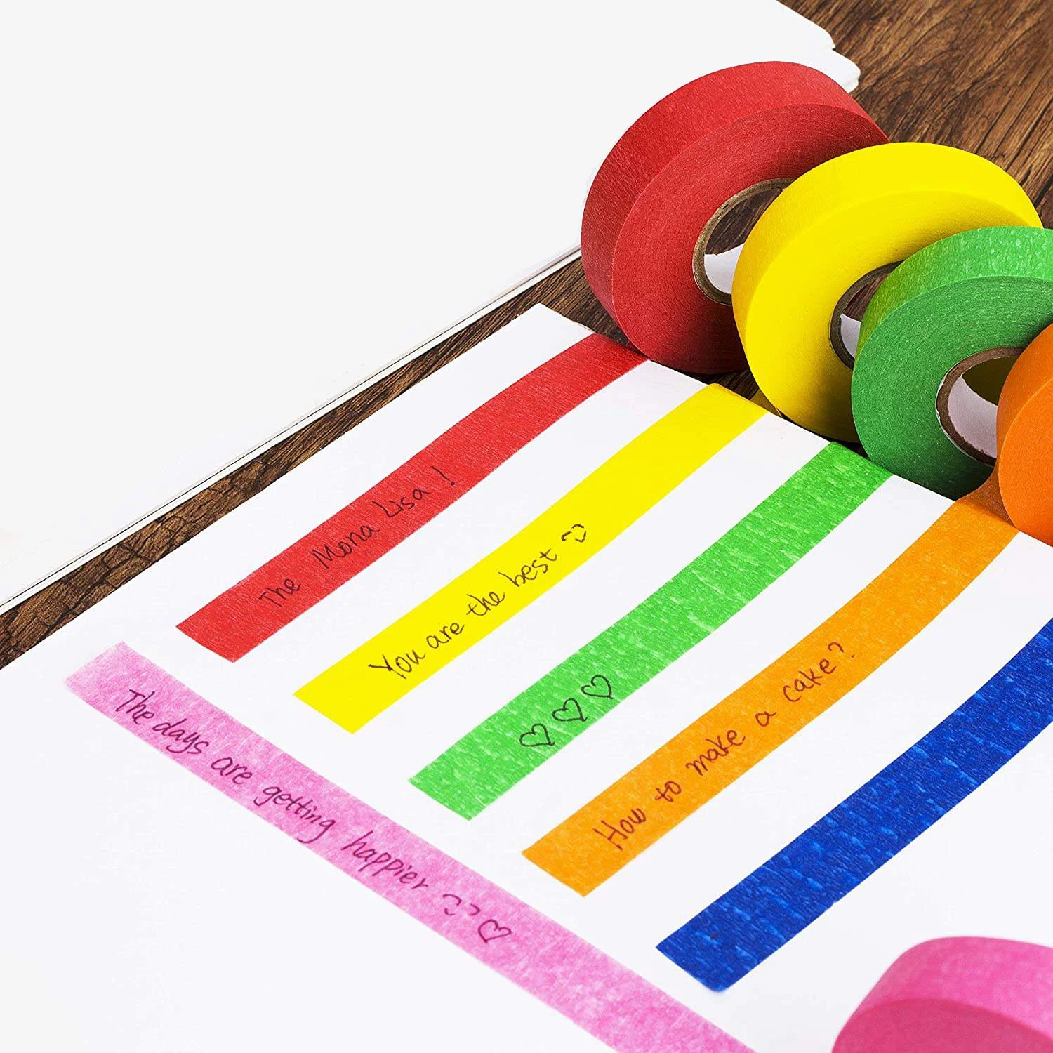 Custom wholesale degradable writable white craft kraft paper application masking self adhesive packing tape roll manufacturer