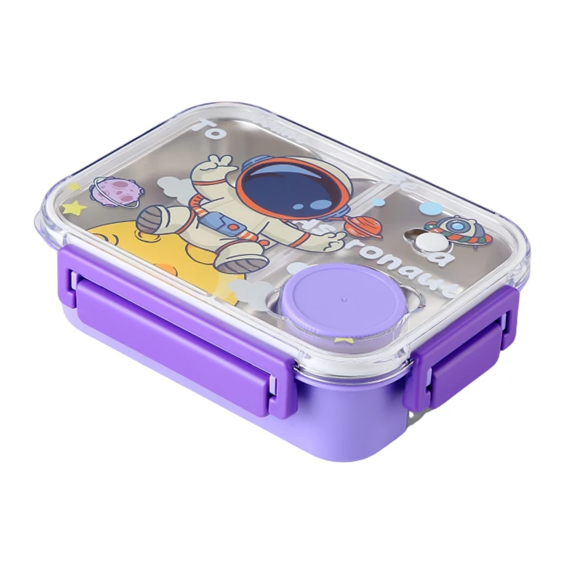 Stainless Steel Lunch box with Metal Rectangular Lunch Box with Silicone Strap Tiffin Lunch Box