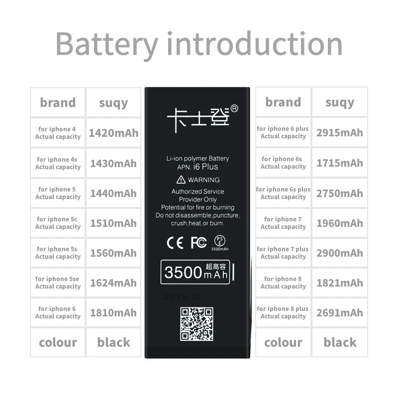 
Factory Oem 2021 NEW Smartphone Mobile Cellphone original Battery For Iphone 8 8p Plus X Xr Xs Max 11 Pro 