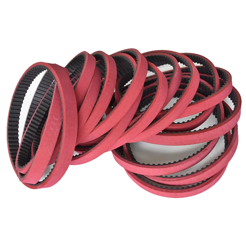 Original factory direct supply 173L red vulcanized rubber coating timing belt