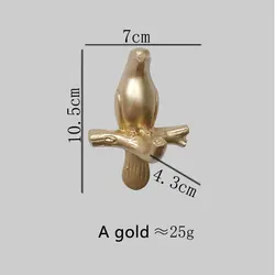 Wall rack double hook living room key clothes towel hat handbag rack bird resin creative hook