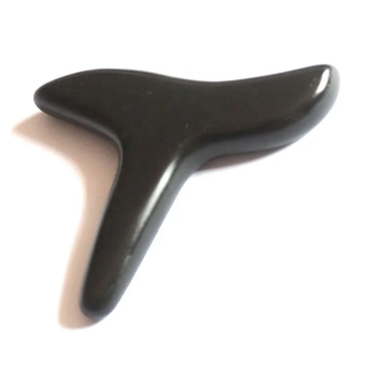 natural body spa black sibin bian stone foot massage stick