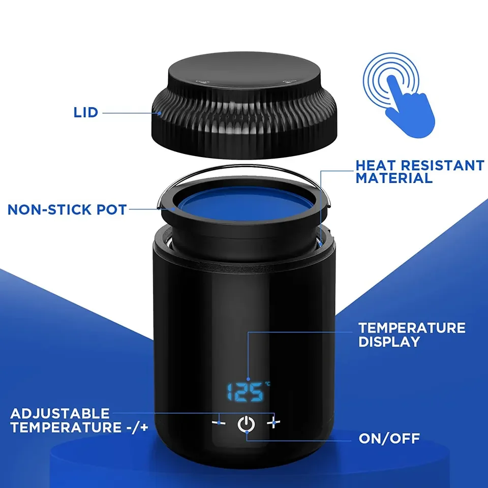Portable Hair Removal Tool Wax Heater Professional Waxing Machine Kit for Hair Removal 200cc Wax Warmer