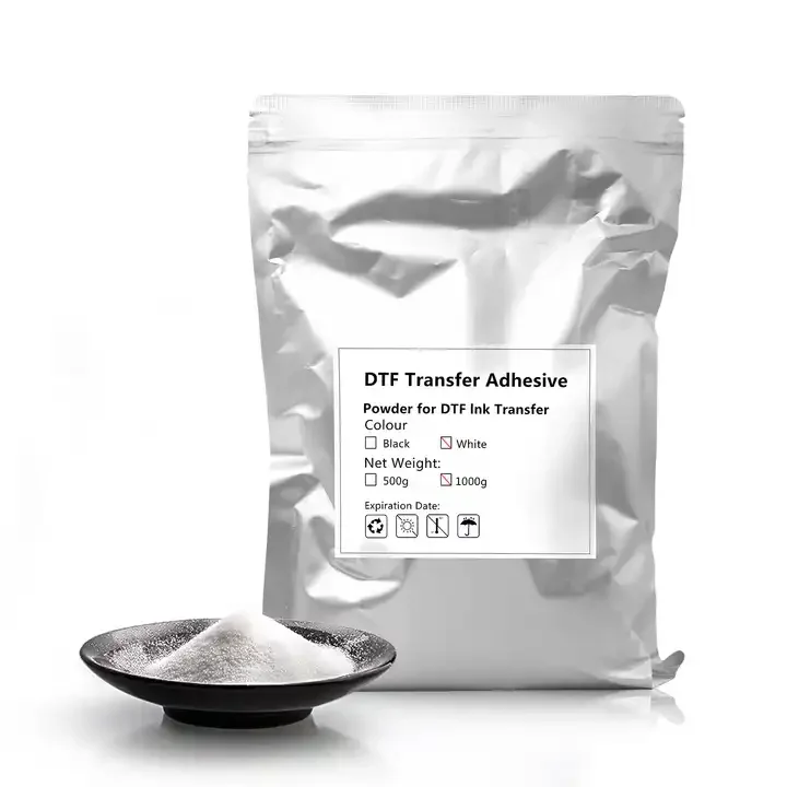 Heat Transfer Adhesive TPU Hot Melt DTF Powder For Waterbase DTF Ink PET Direct Transfer Film Powder Printing Shaking Machine