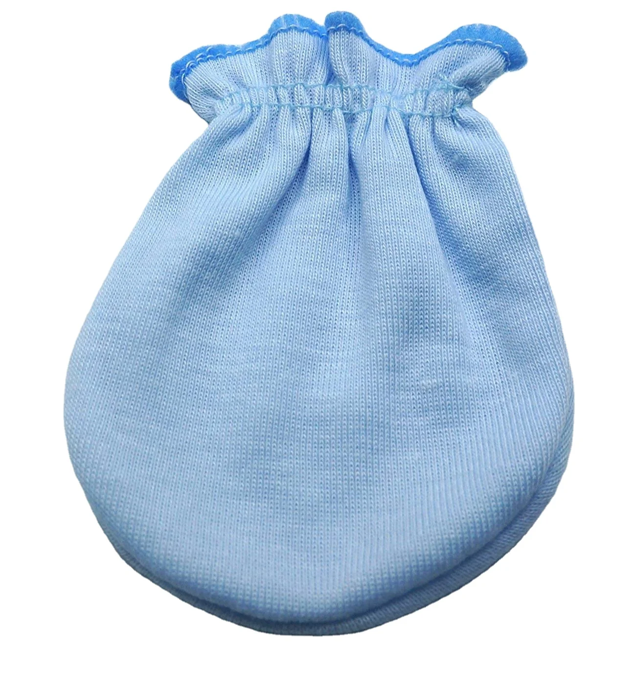 Wholesale Newborn 0-6 Months Baby 100% White Cotton Eco-Friendly Organic Anti-Scratching Face Mittens Cotton Gloves