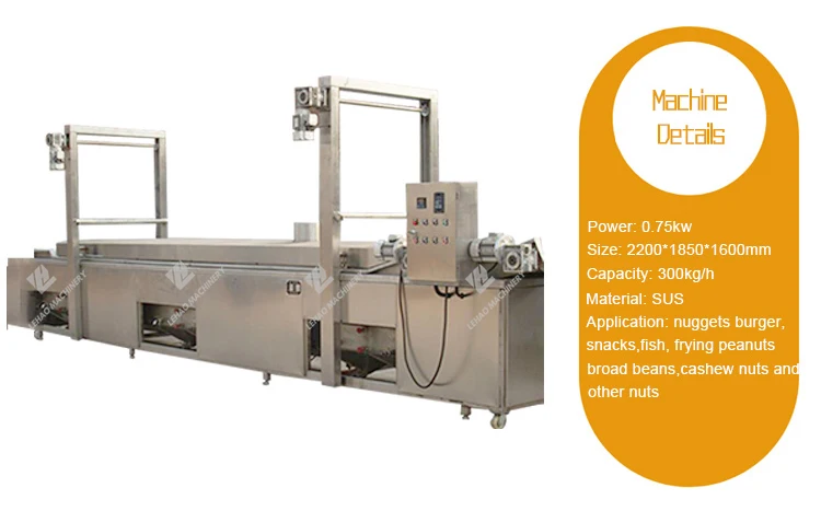 Batch type stainless steel almond fryer continuous peanut nuts grains frying machine beans fryer