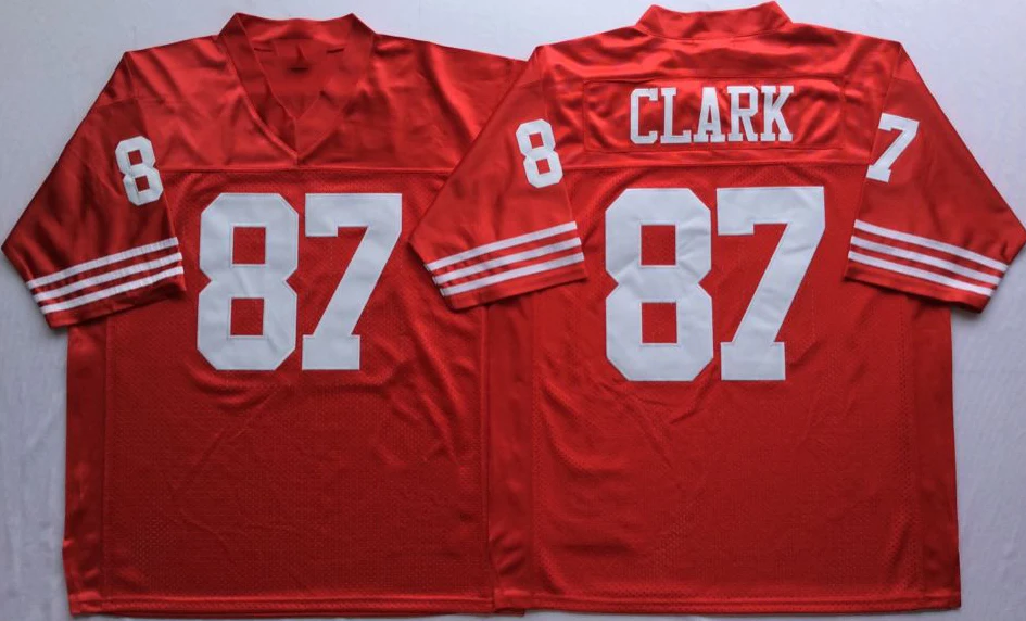 Throwback Split Edition 80 Jerry Rice 8 Steve Young 16 Joe Montana 42 Ronnie Lott 21 Deion Sanders Vintage Football Jersey