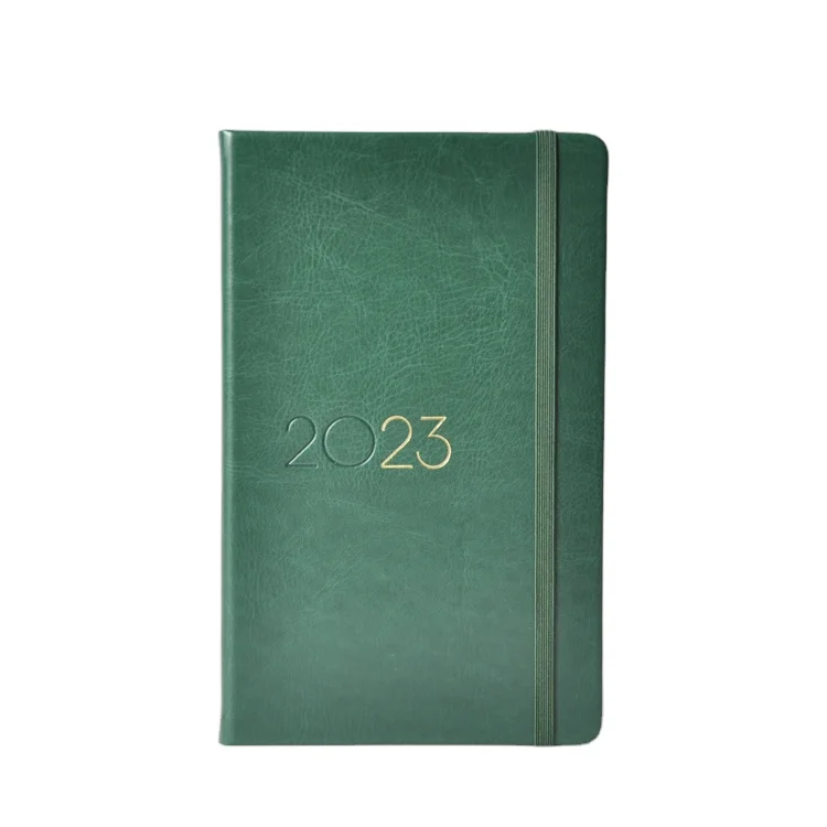 Manufacture Customizable Stone Paper Notebook PU Leather Deboss Golden Logo Diaries Journals Notebooks 2023 Planners