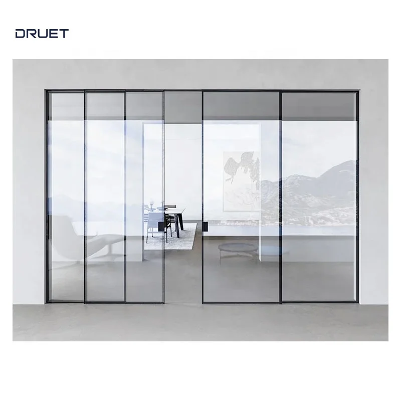 Internal home application casement and sliding at the same time fireproof Aluminum PT door