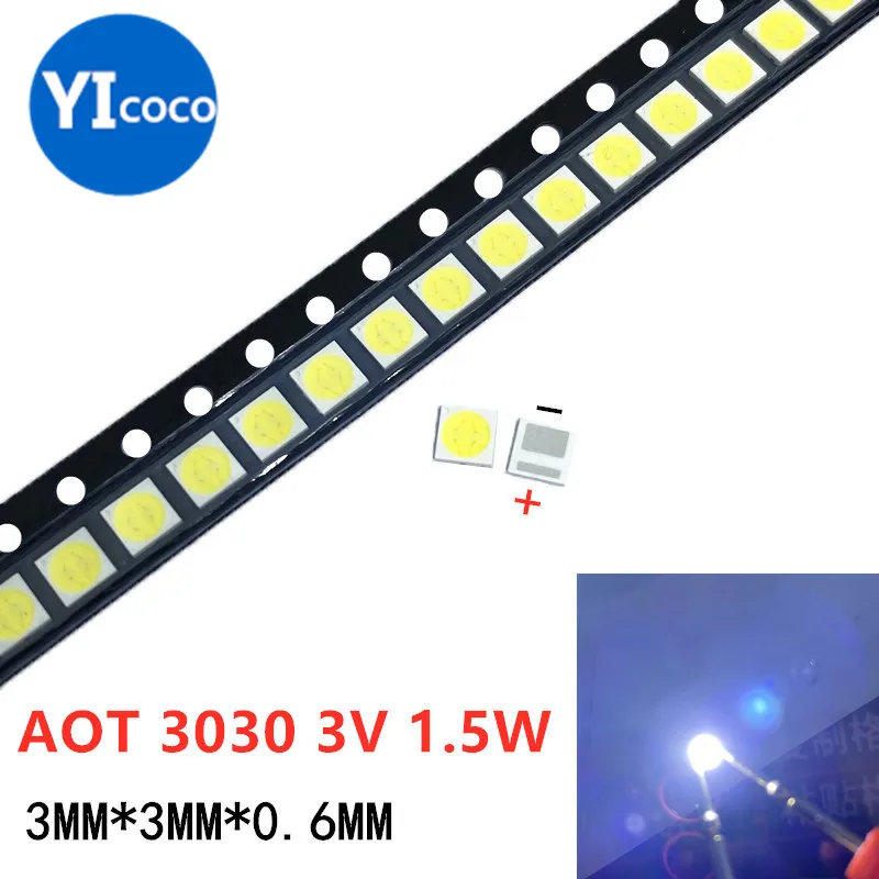 Для AOT 3030 LCD TV LED подсветка bead 3V Высокая яркость холодный белый обслуживания ТВ