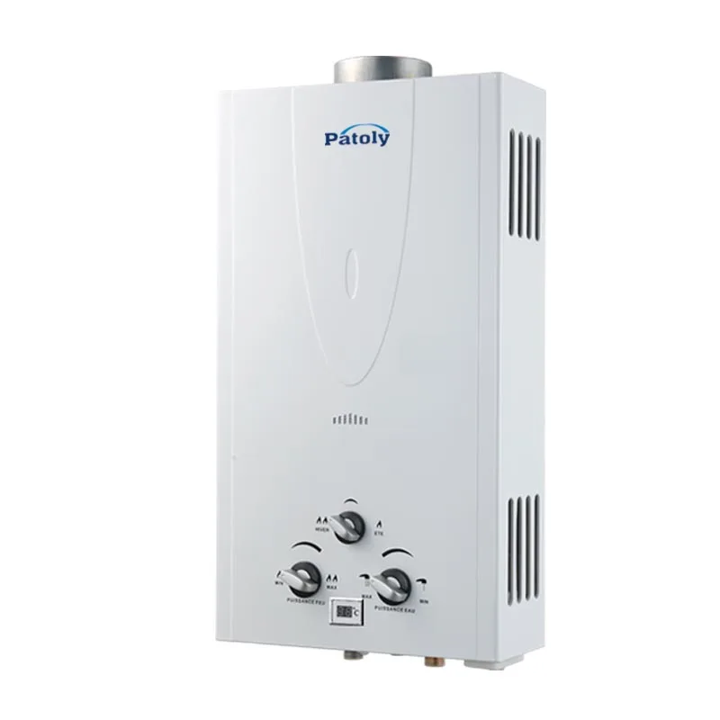 Indoor/outdoor gaz geyser water heater portable overheat and flame out protection camping use gas hot water heater