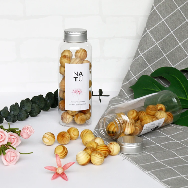 hot sale lavender air freshener scented gel wooden balls beads