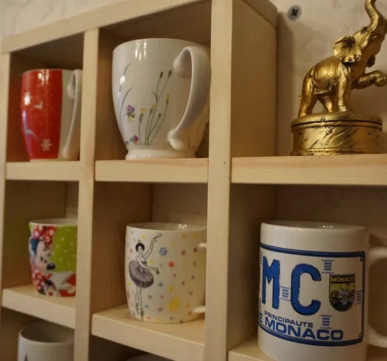 Vintage Special Shape Wood cup Wall Shelf Coffee Tea Mug Shelf Cup holder Display Cupe Holder Stand For Home Decor Storage