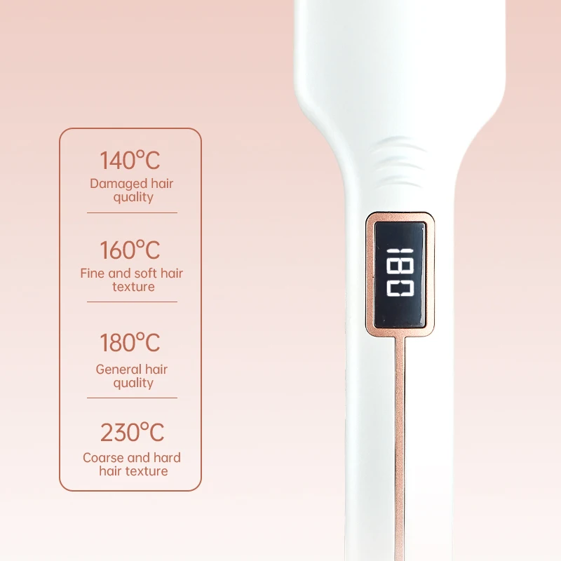 Hot Hair Straightener Professional Curling White Private Label Hair Iron Flat Iron Led Display Infrared LCD Display hair curler