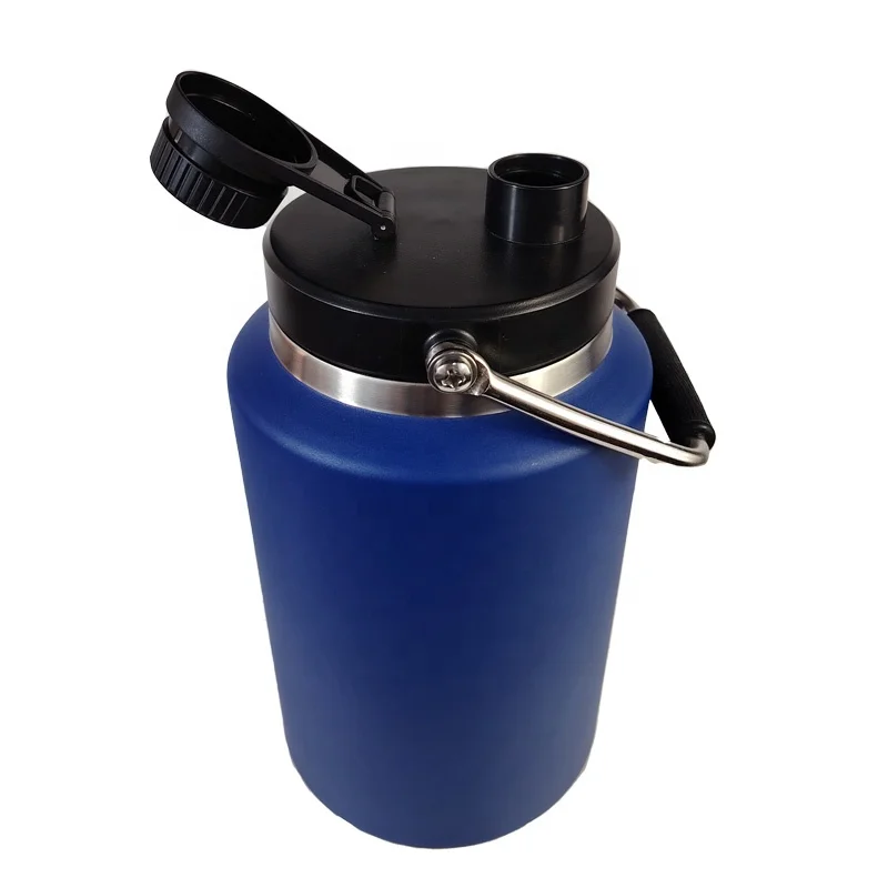 1 Gallon Water Bottle Vacuum Insulated Jug Double-Wall 18/8 Food-grade Stainless Steel 128oz Hot Cold Thermos for outdoor