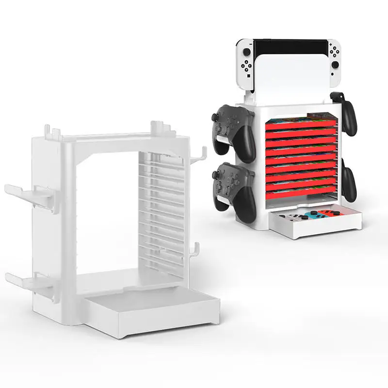 Universal Multi-function Disc NS Host Gaming Controller Accessories Storage Tower Holder for Switch OLED