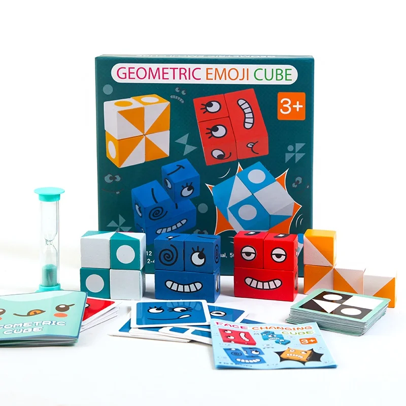 Игрушка детская головоломка с изменением лица геометрическая форма 3D Головоломка Детские Ранние развивающие игрушки настольные игрушки для родителей и детей