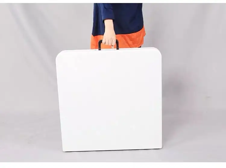 Commercial Height Adjustable 4 Feet White Granite Folding Utility Table