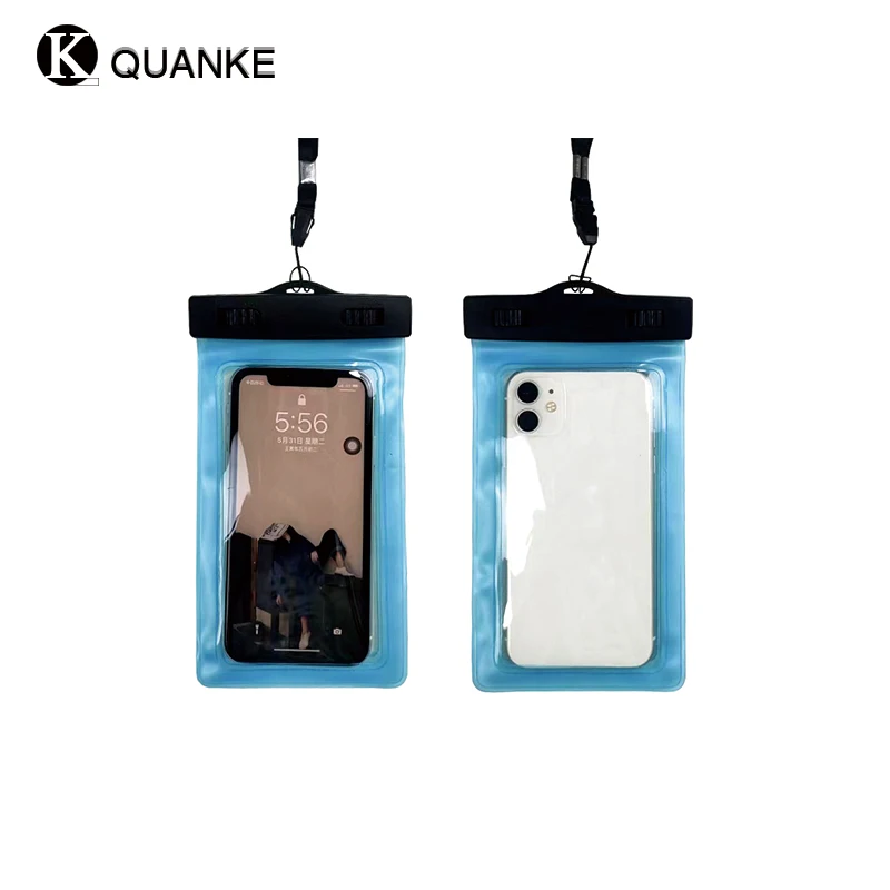 Waterproof Cellphone Case Bag for Swimming Turn Buckle PVC Mobile Phone Case Cover