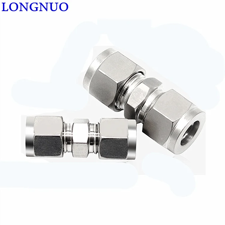 304 316 stainless steel card sleeve type straight-through intermediate connector fast copper tube diameter change