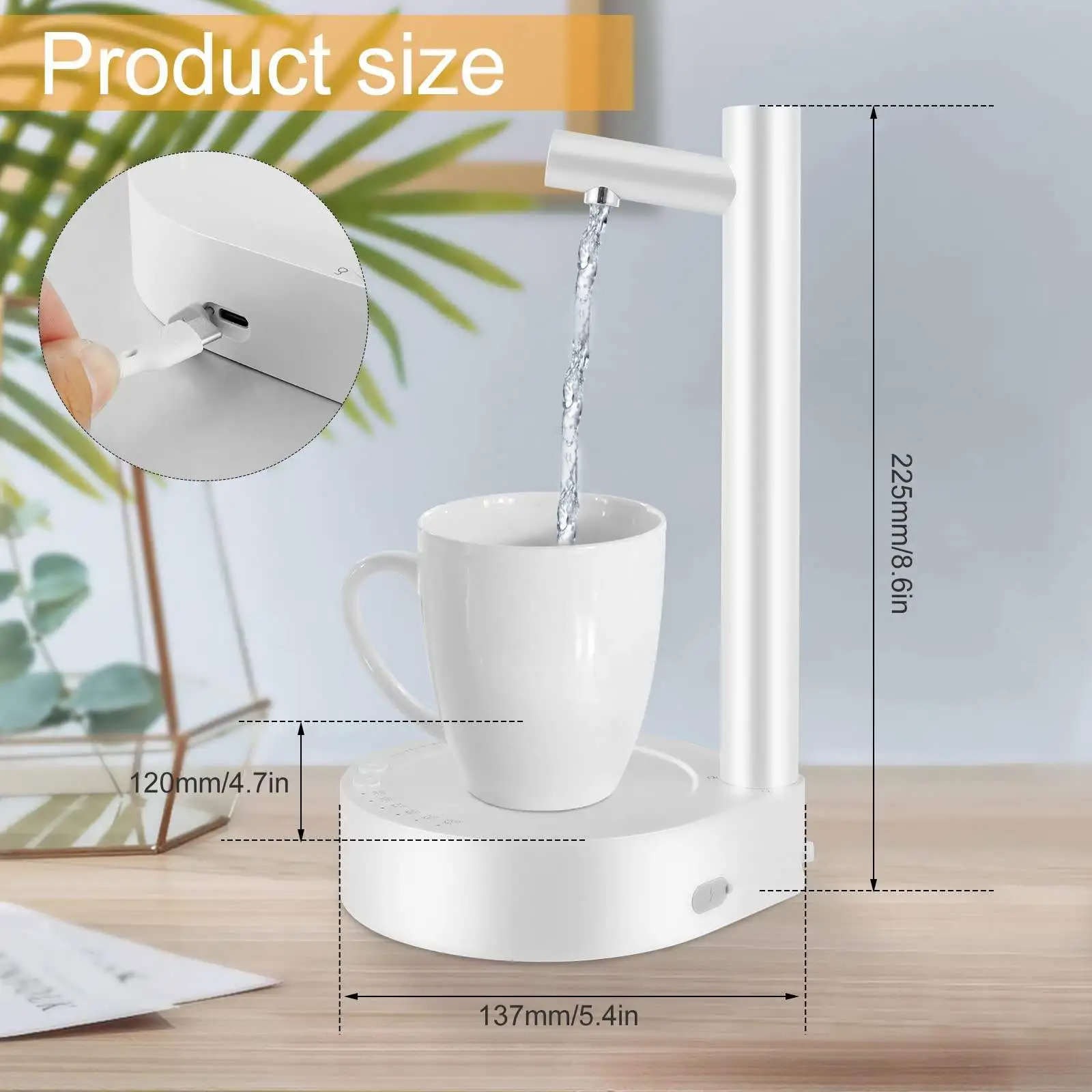 Оптовая продажа, заводская цена, портативный съемный Электрический насос для бутылок с водой на 5 галлонов, Интеллектуальный Настольный диспенсер для бутылок с водой