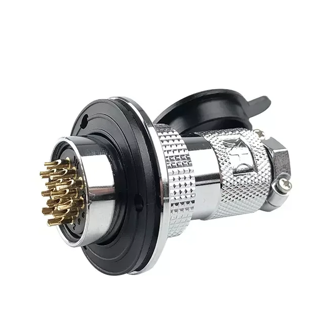 Wholesale GX25 Aviation Plugs M25mm 12-pin Aviation Flange Plug Socket Connector Cable Joint