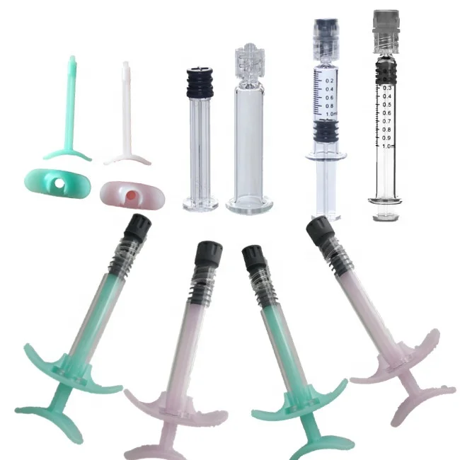 Plastic Plunger Rubber Backstop for 0.5ml 1ml 2ml 3ml 5ml Borosilicate Syringe Luer Lock