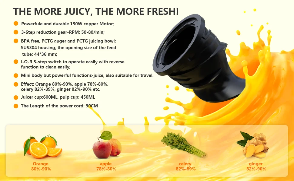 Keenray Slow Masticating Juicer Extractor, mini blender jucier machine juicer extractor rotary switch for juicer