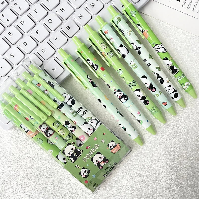 Panda Pen Back To School Stationery Supplies Colorful Kawaii Neutral Pen Melody Kuromi Cinnamoroll Sanrioed Pen Office Supply