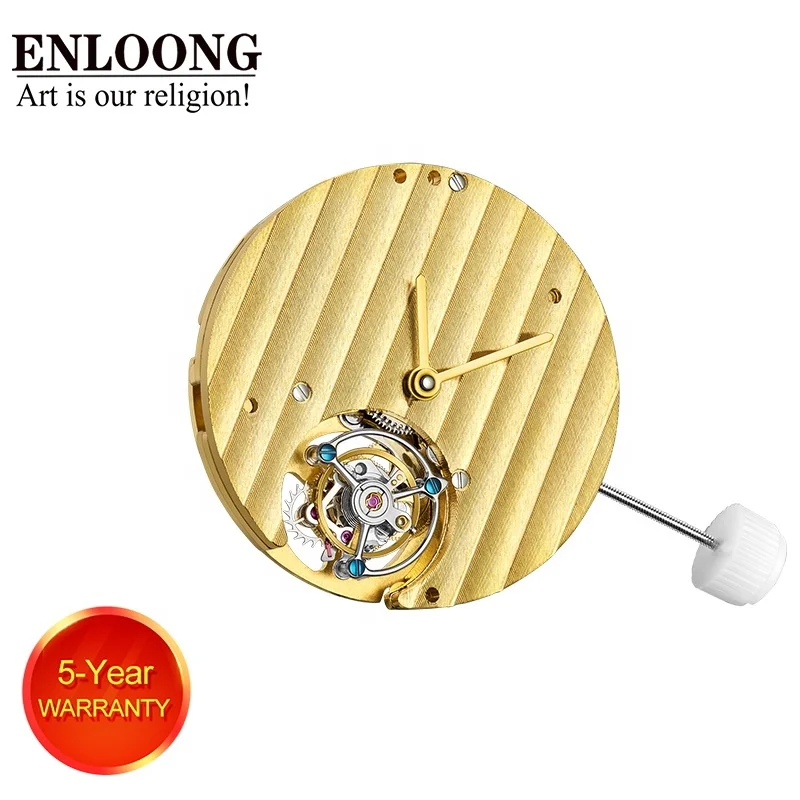 2019 ENLOONG MADE Real Luxury Tourbillon Watch Movement with Manual Winding OEM LOGO Engraved Tourbillon Watch Movement