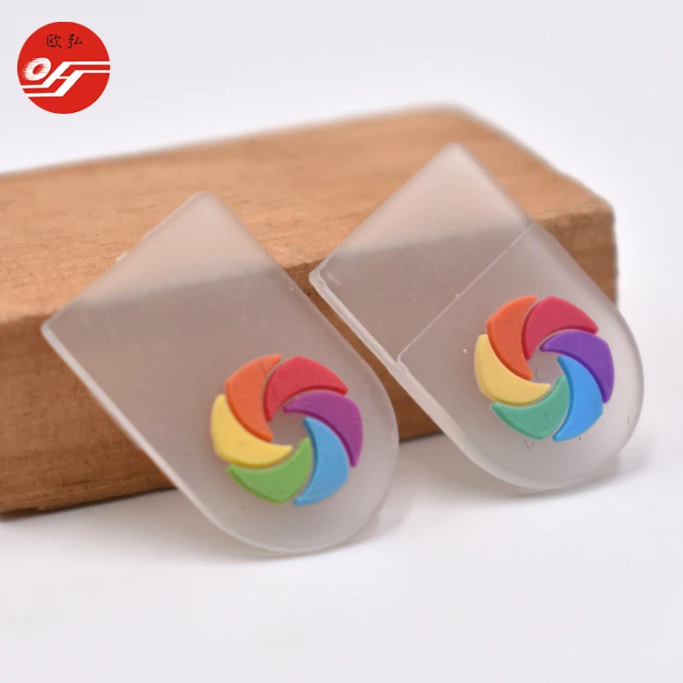 High quality embossed logo transparent PVC rubber patch  PVC rubber 3d patch for clothing