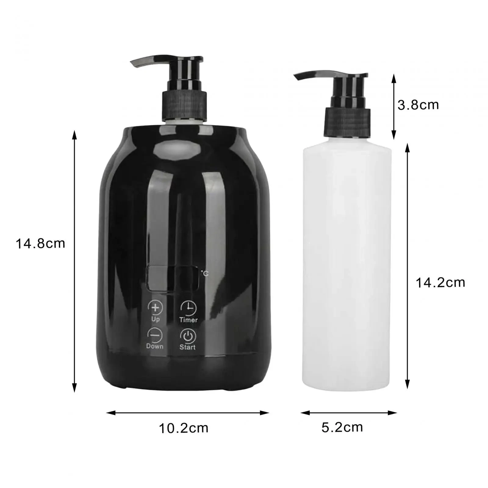 Adjustable Temperature  Massage Essential Oil Warmer Lotion Heater Bottle LED Display 2 Bottles With Timer for Massage Therapy