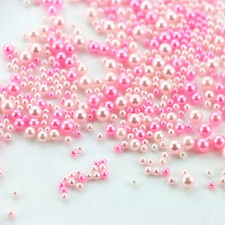 
Mixed color non-porous ABS round artificial resin pearl DIY crystal glue, used for handicraft decoration slime accessories 