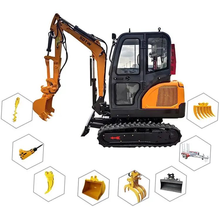 Free Shipping New mini excavator prices 800kg 1ton 2ton 3ton 6ton excavators small digger