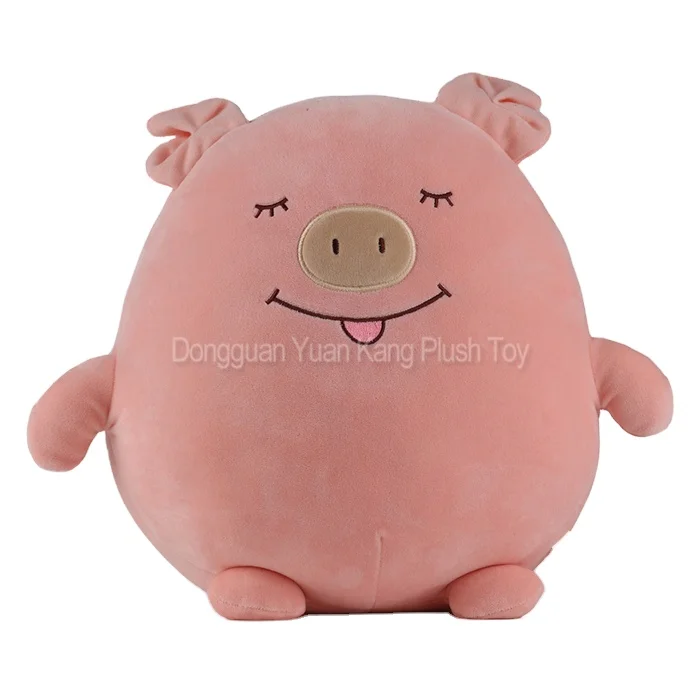 Factory Wholesale Plush Toy Stuffed Animal Toy Comfortable Plush Egg-shaped Animal Soft Pig Toy