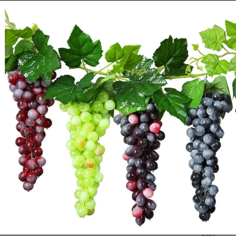 Deluxe Artificial Grapevine Garland With Purple Grapes