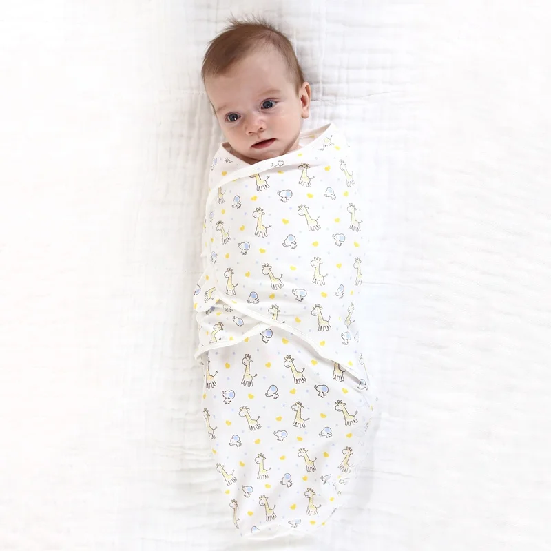 
Baby Swaddle Blanket Wrap for Newborn Boy and Girl, 0-3 Months Old Adjustable Infant Swaddle Sack 
