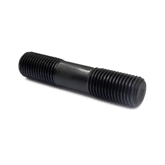 High strength black stud bolt custom thread length rod fastener supplier
