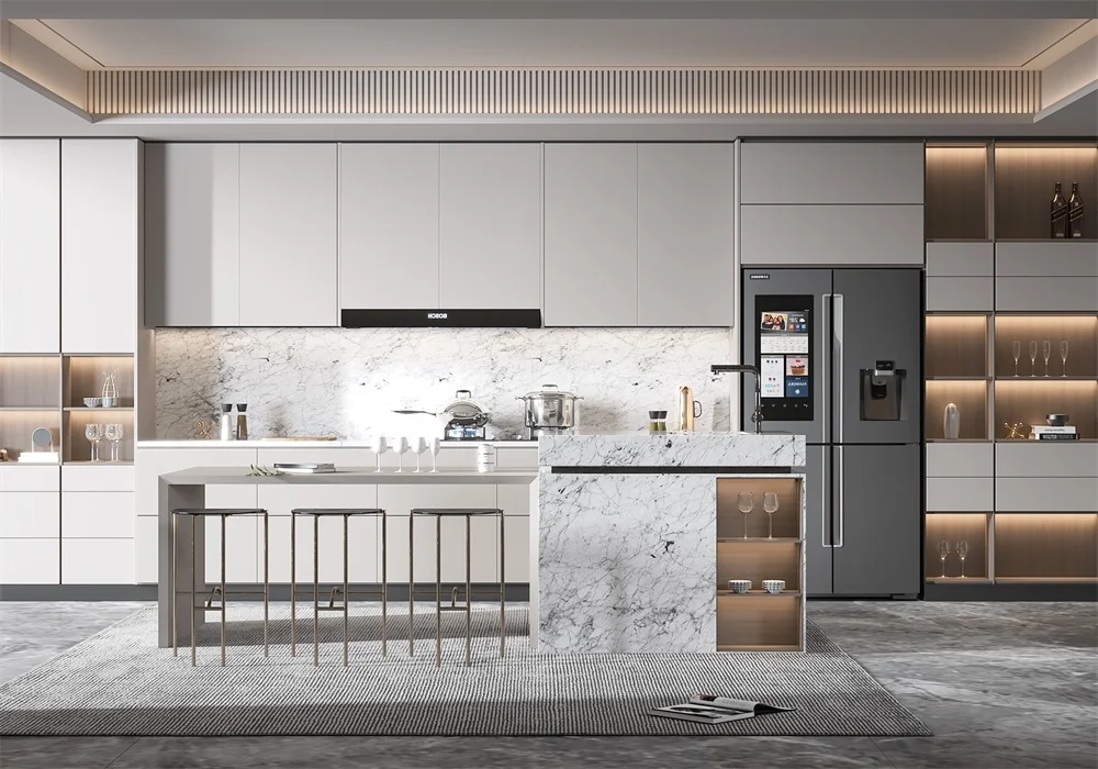 Ihome Guangdong современные кухонные шкафы на заказ современная кухонная мебель с островом