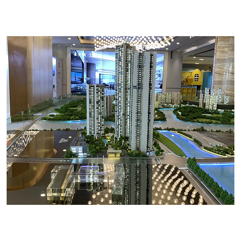 Colorful design style architectural buildings model custom residential house 3d architectural model