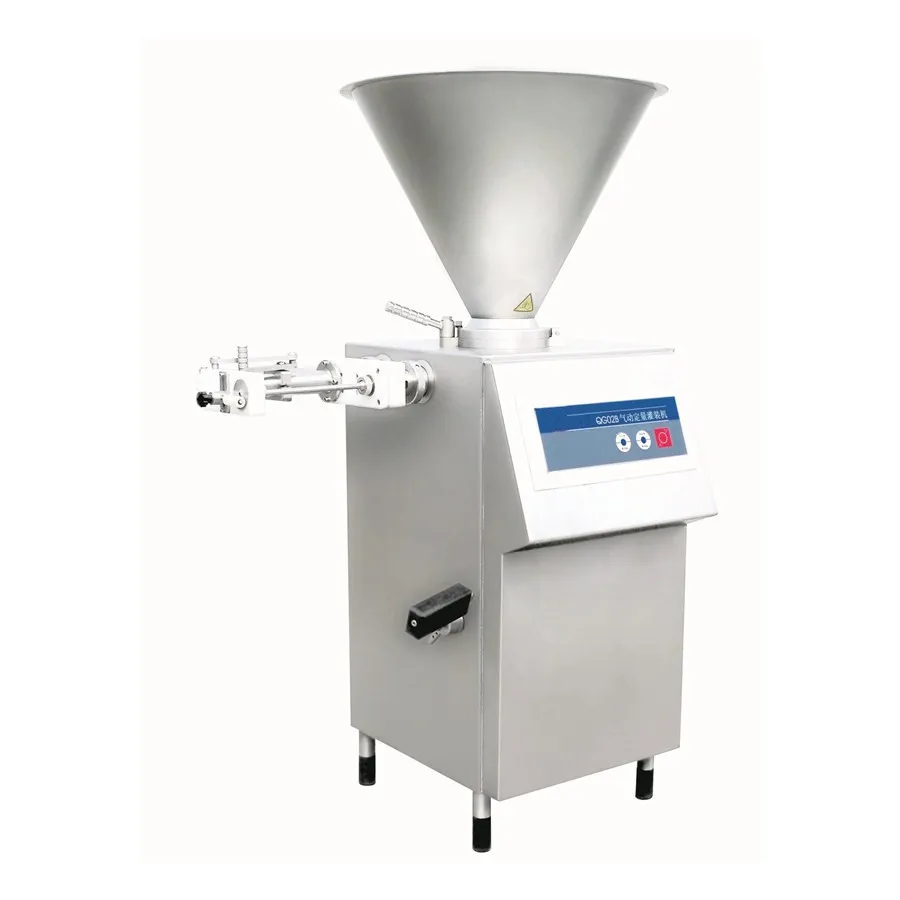 Small commercial pneumatic sausage filler stuffer making machine quantitative portion twisting sausage
