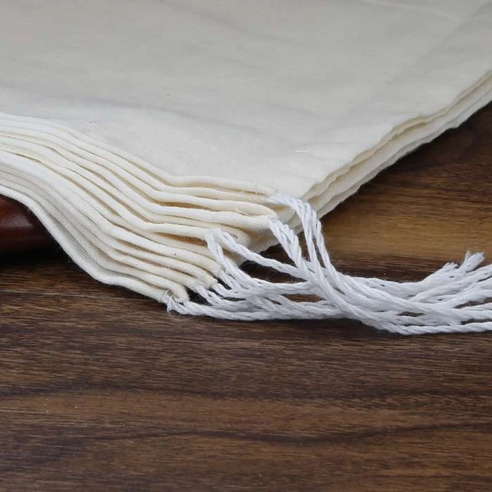 Sopurrrdy China factory supply reusable organic cotton muslin bath tea drawstring bags