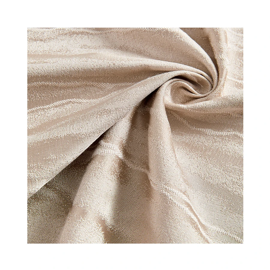 New Design Plain Style Polyester Blackout Fabric Jacquard Curtain Fabric