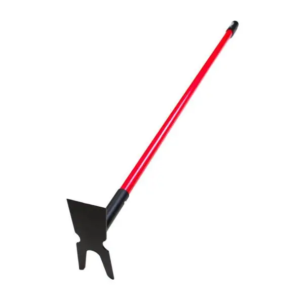 High Quality agricultural farming hoe gardening hole 12-Gauge 2-Prong Weeding Hoe with Fiberglass Handle