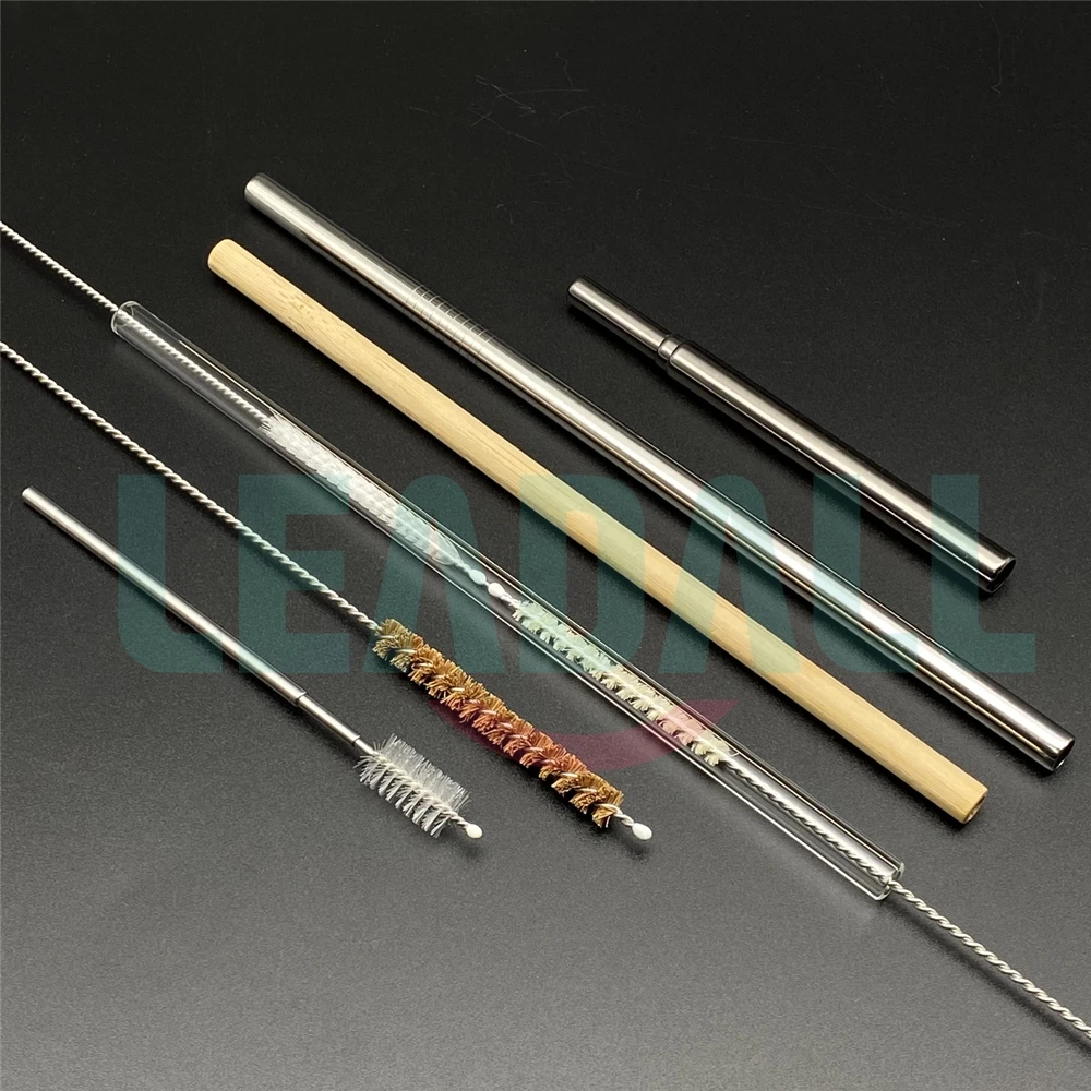 Metal straw clean brush by stainless steel