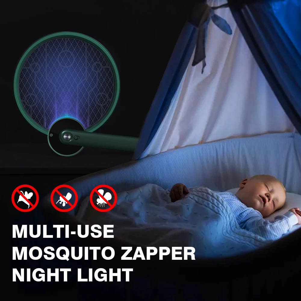 
Vissko Foldable mosquito trap lamp Rechargeable Electric mosquito swatter electric fly swatter 